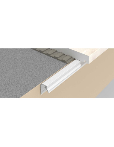 PROTERRACE UNDER EDGE C CM. 270 ALLUMINIO Naturale | Bagno di Stile