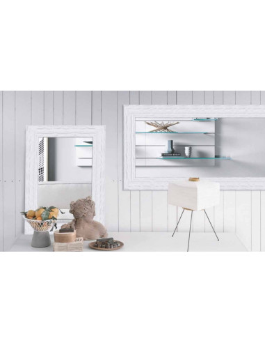 SPECCHIERA 70X100(EST. 88X118) Bianco | Bagno di Stile