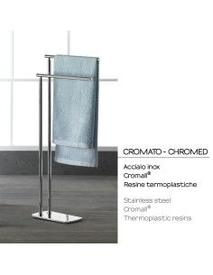 PIANTANA PORTASALVIETTE Cromata H.CM. 90 | Bagno di Stile