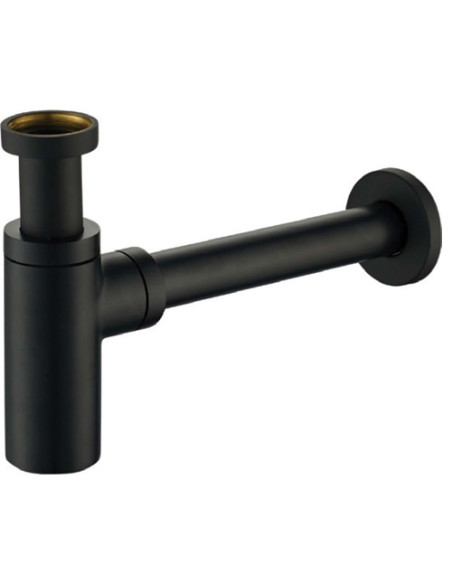 SIFONE Lavabo 1"1/4 NERO OPACO TONDO ECO | Bagno di Stile