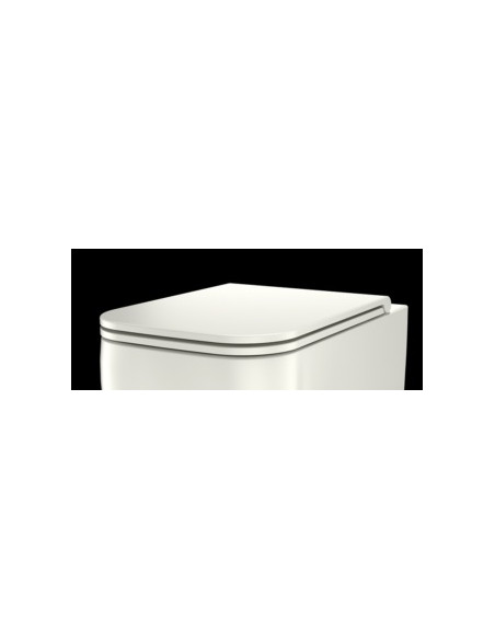 COPRIVASO SOFT CLOSE Termoindurente SLIM NEOS PANNA | Bagno di Stile