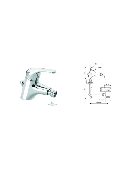 MISCELATORE Bidet CROMO AMBRA | Bagno di Stile