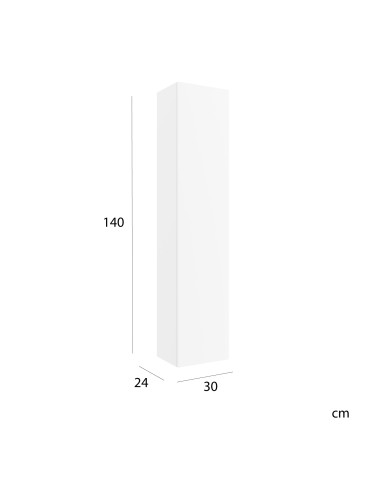 Colonna da bagno sospesa Bequia Bianco Opaco 140 x 30 cm