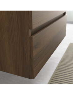 Mobile bagno Bequia 120 cm + lavabo in ceramica  Noce  120x45x66 cm 2