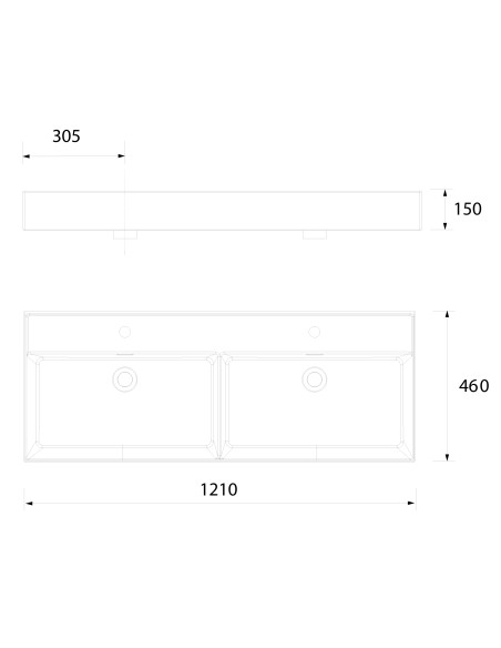 Mobile bagno Bequia 120 cm + lavabo in ceramica  Noce  120x45x66 cm