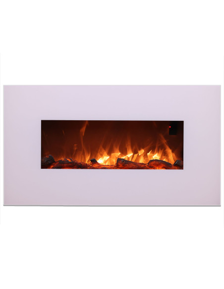 Caminetto Elettrico Bianco Da Parete Sined Monte Bianco 98 Cm