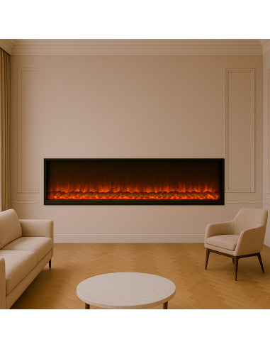 Caminetto Elettrico Vesuvio 200 Cm Eleganza e Calore Per Il Tuo Spazio