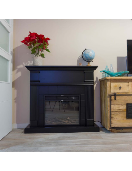 Caminetto Elettrico Nero Elegante Per Casa e Ufficio