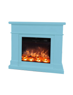 Caminetto Elettrico Lipari Turchese Design Elegante e Riscaldamento Efficiente