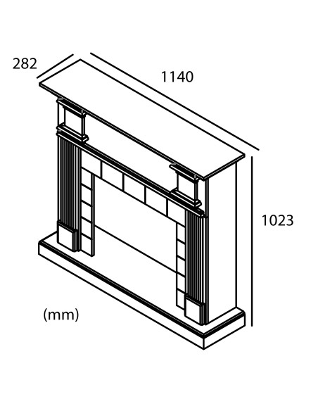Caminetto Elettrico Bianco Xxl Con Effetto Fiamma Realistico