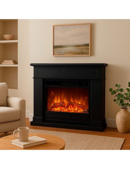Caminetto Elettrico Nero Lipari XXL Eleganza e Comfort