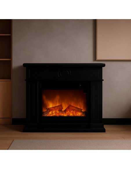 Caminetto Elettrico Nero Lipari XXL Eleganza e Comfort