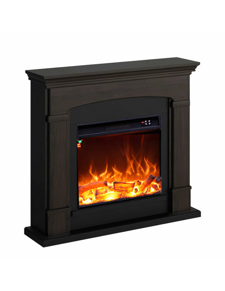 Caminetto Elettrico Wenge 1500w Con Effetto Fiamma Led