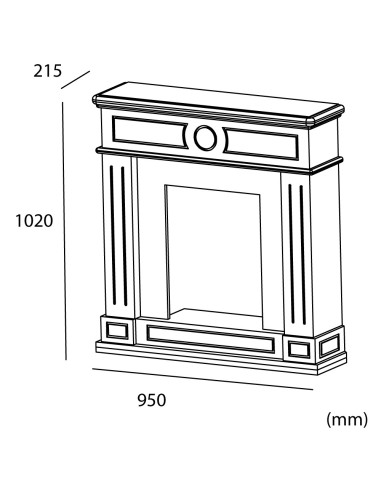 Cornice Grigia Per Caminetto Elettrico Eleganza e Qualita
