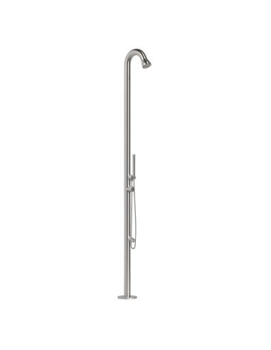 Doccia Da Esterno In Acciaio Inox 316l Con Soffione Doccetta e Lavapiedi
