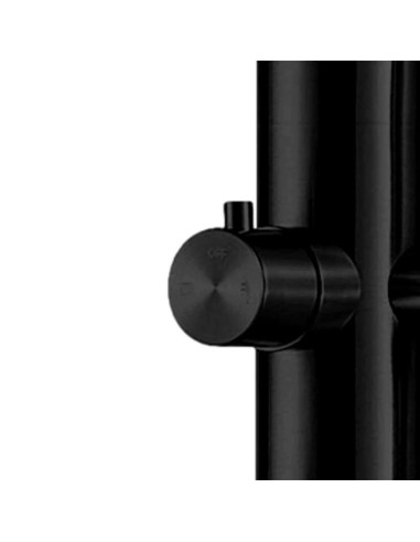Doccia Nera In Acciaio Inox 316l Con Soffione e Doccino