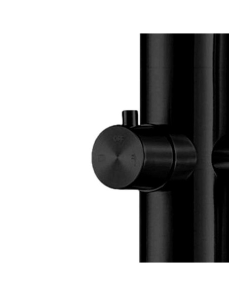 Doccia Nera In Acciaio Inox 316l Con Soffione e Doccino