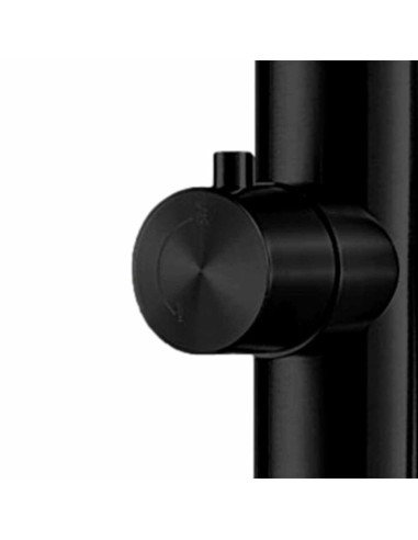 Doccia Nera In Acciaio Inox 316l Con Soffione e Doccino
