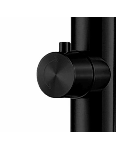 Doccia Nera In Acciaio Inox 316l Con Soffione e Doccino