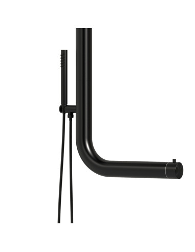 Doccia Cabras Nera In Acciaio Inox a Parete Eleganza e Resistenza