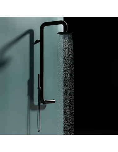 Doccia Cabras Nera In Acciaio Inox a Parete Eleganza e Resistenza
