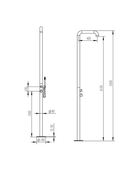 Doccia Esterna In Acciaio Inox 316l Color Oro Eleganza e Durata