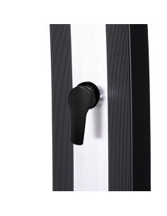 Doccia Solare Nera In Alluminio 40 Litri Con Fascia Inox 2