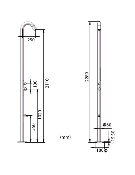 Doccia Esterna Sined Quartu Inox Eleganza e Qualita Per Il Tuo Giardino