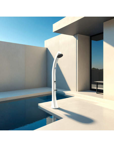 Doccia Solare Bianca Sined Sole Xxl Per Giardino e Piscina