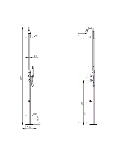 Doccia Inox Sined Stintino Eleganza e Durata Per Il Tuo Spazio
