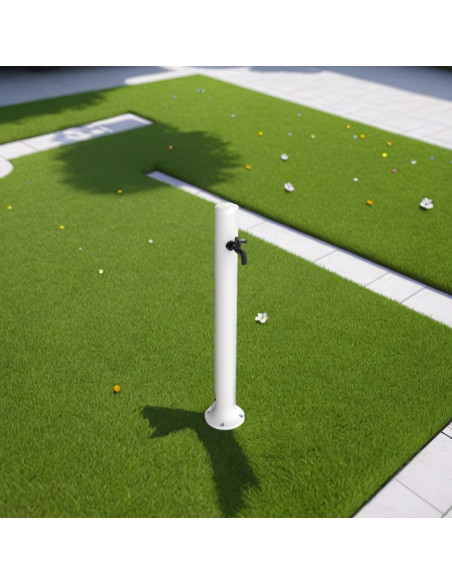 Fontana Da Giardino Bianca In Alluminio Sined Resistente Elegante e Facile Da Installare