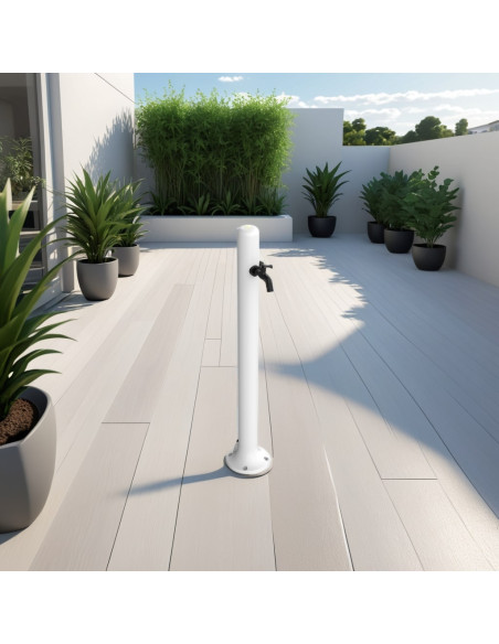 Fontana Da Giardino Bianca In Alluminio Sined Resistente Elegante e Facile Da Installare
