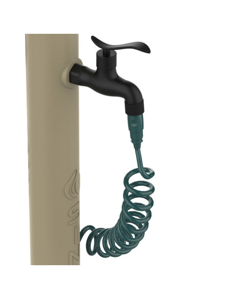 Fontanella da giardino tortora con secchiello 5L e tubo flessibile
