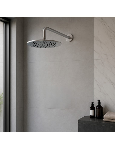 Kit Soffione Inox 30cm Eleganza e Funzionalita per il Tuo Bagno