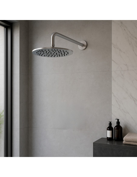 Kit Soffione Inox 30cm Eleganza e Funzionalita per il Tuo Bagno