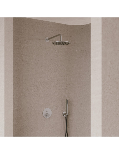 Kit Soffione Inox 30cm Eleganza e Funzionalita per il Tuo Bagno