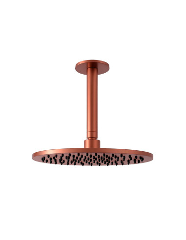 Kit soffione doccia 25 cm inox con braccio soffitto eleganza e qualita per il tuo bagno