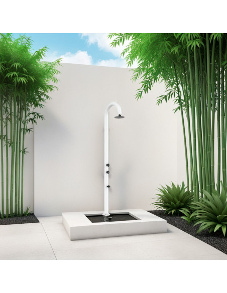 Doccia Luna Alu Bianca Eleganza e Funzionalita Per Interni Ed Esterni