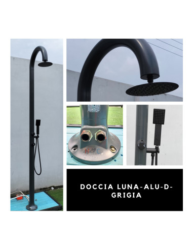 Doccia Grigia In Alluminio Con Doccino Eleganza e Funzionalita