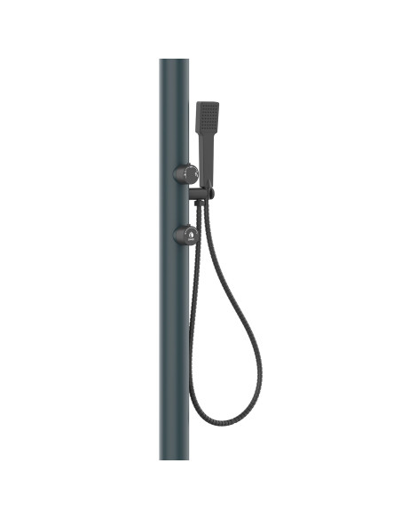 Doccia Grigia In Alluminio Con Soffione Lcd e Doccino Eleganza e Funzionalita Per Interni Ed Esterni Acquista Ora