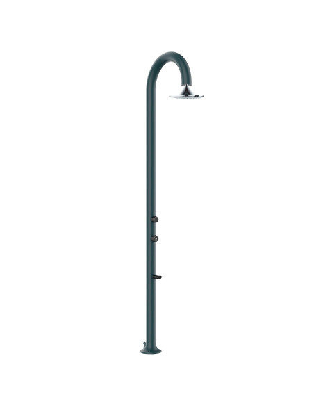 Doccia Grigia In Alluminio Con Soffione Led 3 Getti