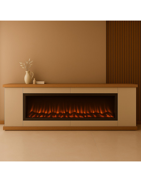 Mobile con camino Desio Amiata 180 eleganza e funzionalita in legno