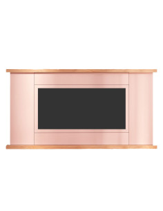 Mobile su misura per camino elettrico grigio chiaro