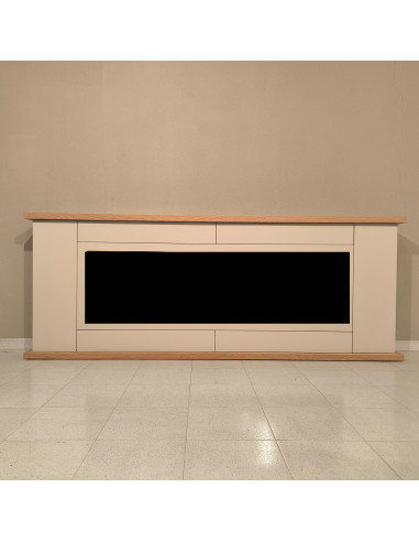 Mobile Grigio Per Caminetto Elettrico Eleganza e Funzionalita