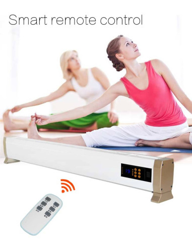 Stufa elettrica a battiscopa 2000W SINED: design elegante, alta efficienza energetica e funzionamento silenzioso.