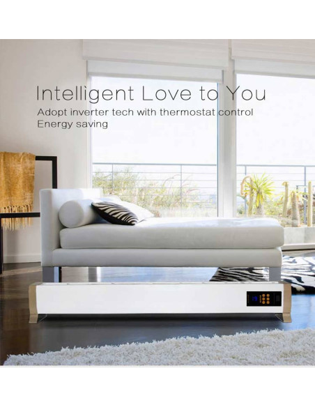 Stufa elettrica a battiscopa 2000W SINED: design elegante, alta efficienza energetica e funzionamento silenzioso.