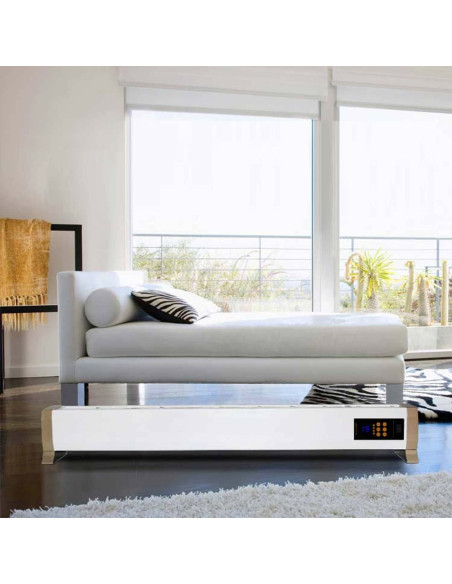 Stufa elettrica a battiscopa 2000W SINED: design elegante, alta efficienza energetica e funzionamento silenzioso.