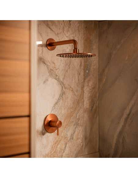 Soffione doccia inox oro rosa 30 cm: eleganza e durata