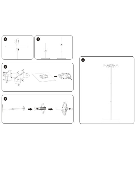 Supporto da terra SINED in acciaio inox 304 per lampade infrarossi