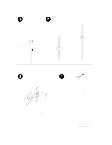 Supporto da terra SINED in acciaio inox 304 per lampade infrarossi